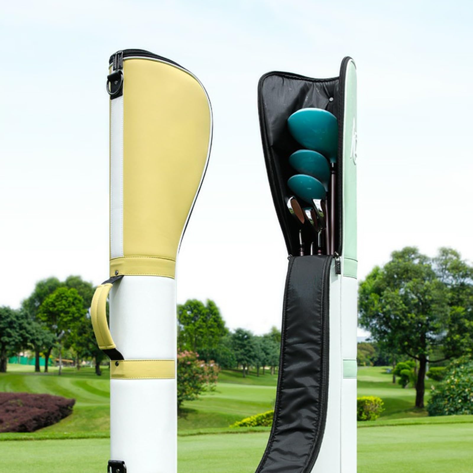 Bolsa For Pistola De Golf, Bolsa De Transporte Ligera E Impermeable Golf, con Bolsillos Accesorios, For Palos con Correa Ajustable