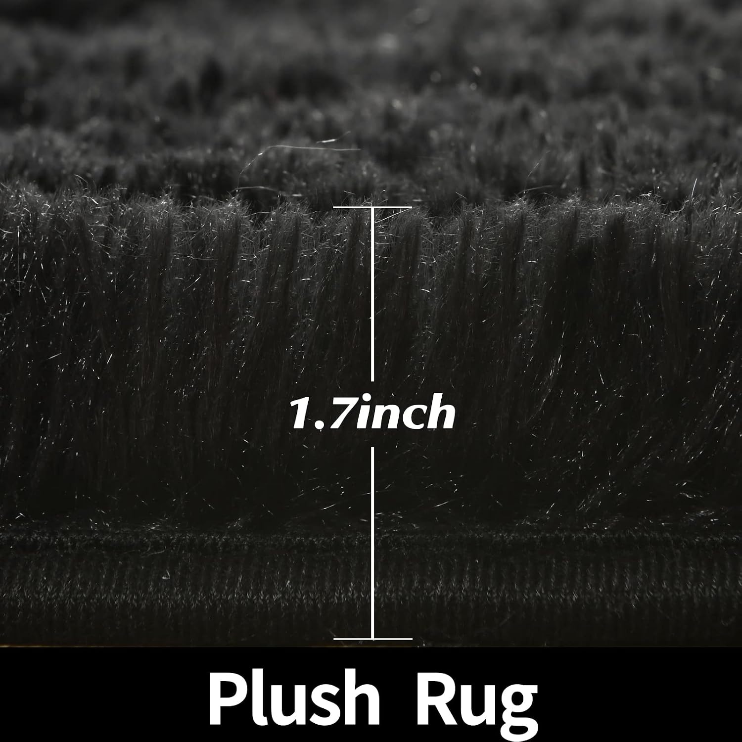 FlyDOIT Black Round Rug for Bedroom Super Fluffy Circle Rugs for Baby Nursery 4'X4' Feet Furry Carpet for Children Kids Room Cute Soft Shaggy Rug for Girls Home Decor Fuzzy Plush Carpets for Dorm - Image 5