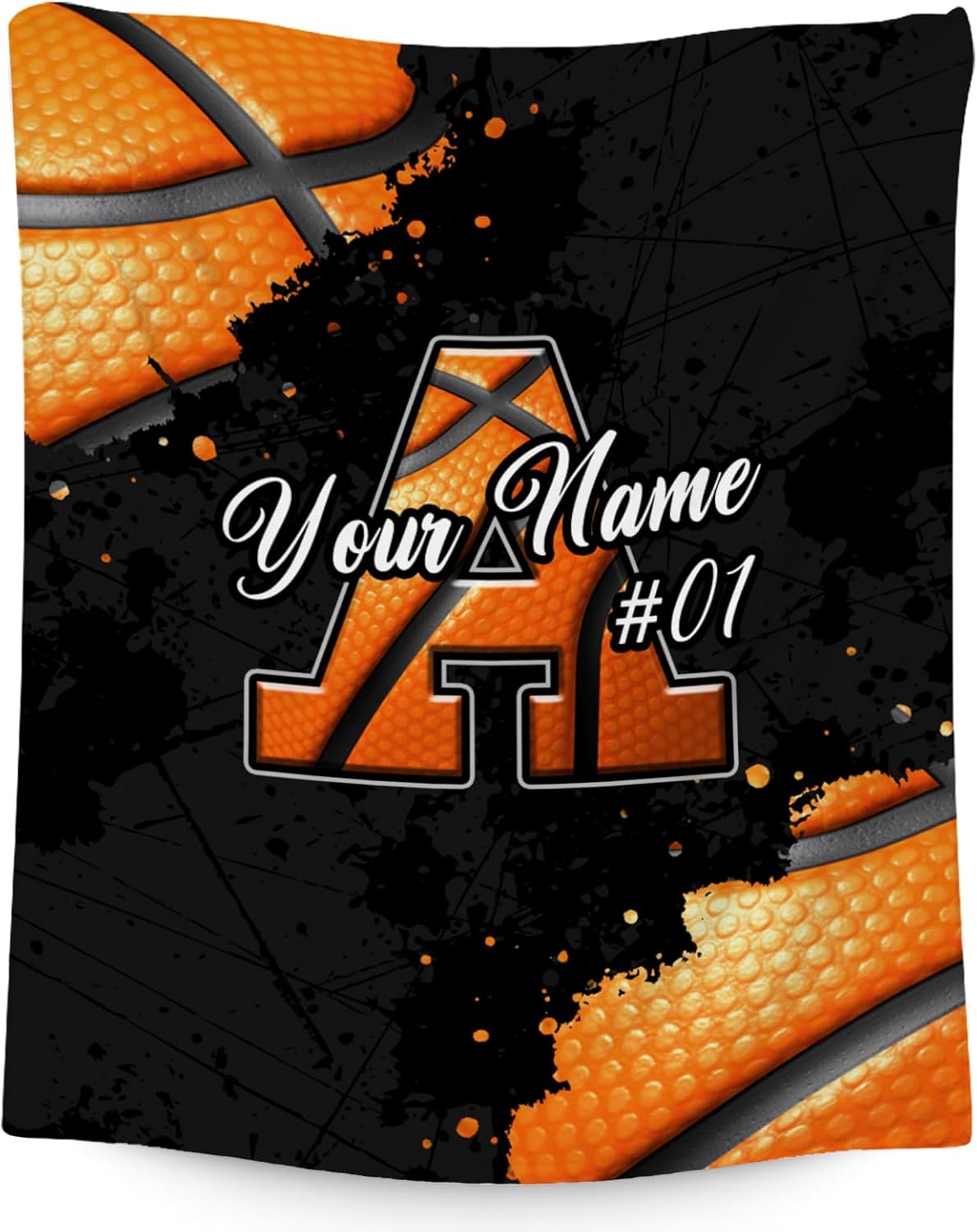 Personalized Baseball Blanket - Custom Initial Name Gifts for Boys - Soft Sports Flannel Throw for Adults - 60x80 Inches Large Blanket - Cool Ideas Decoration for Baseball Lovers
