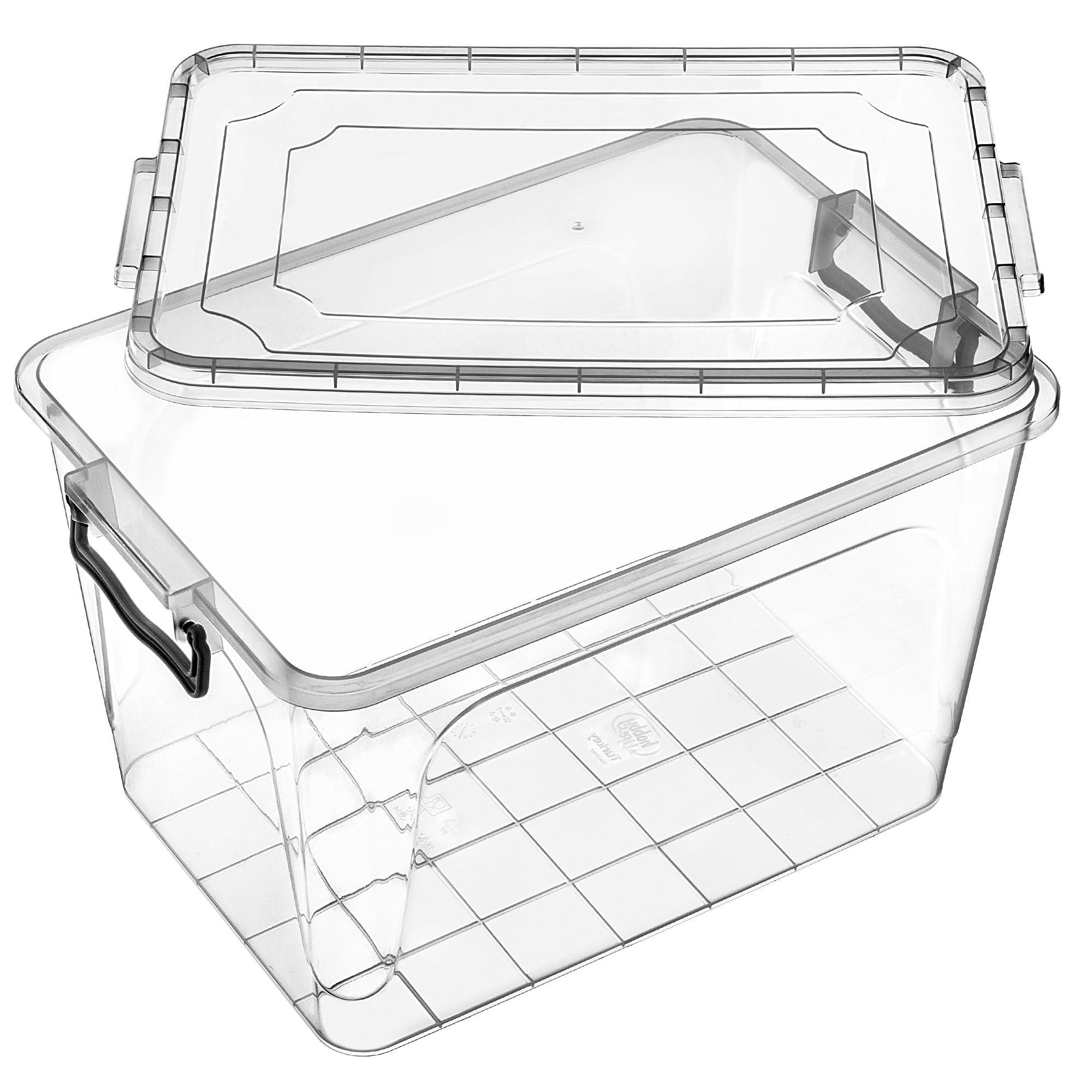 KADAX Caja de transporte de 30 L para marcos de 412 x 412 mm (+/- 2 mm), caja de almacenamiento de 48 x 33 x 28,5 cm con tapa para guardar y transportar miel de forma segura