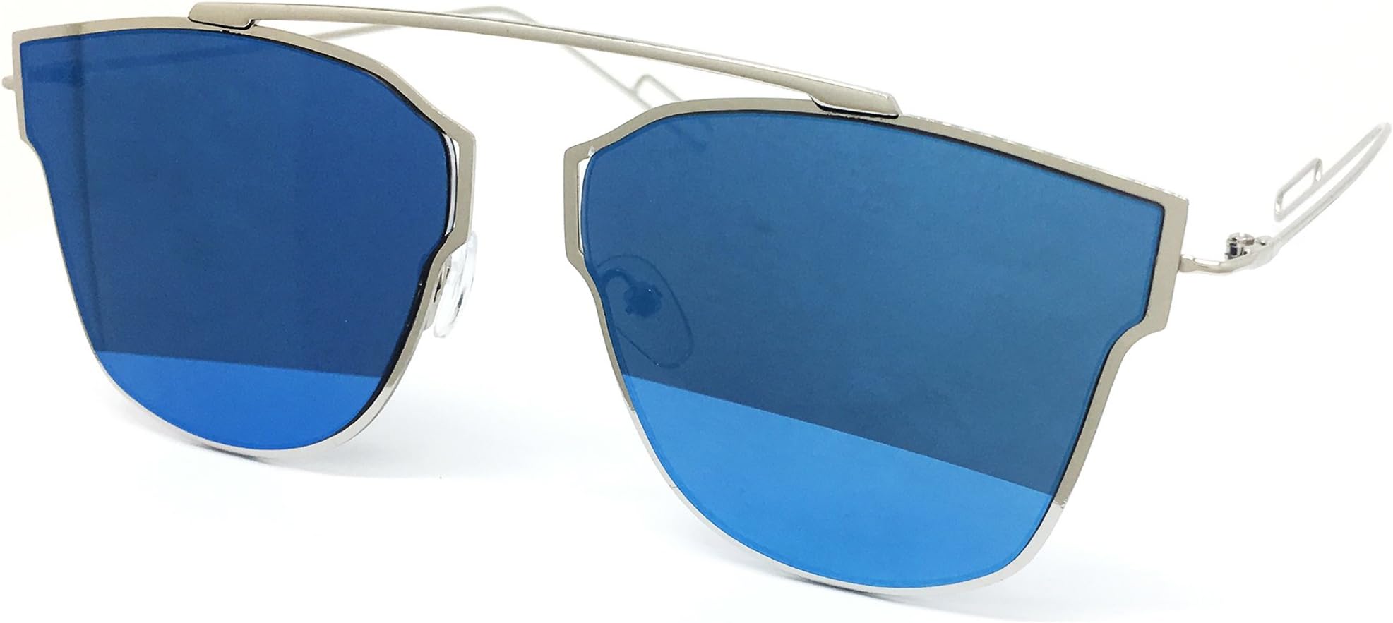 O2 eyewear3207 Premium Mirrored Flat Fashion rimless Men Women Sunglasses