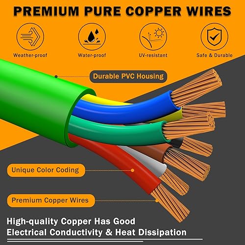 Miniatura 6 de Kit de líneas de aire para semirremolque de 15 pies con 2 piezas de resorte tierno y manos alegres con soporte y asas Gladhand 3 en 1 para remolque