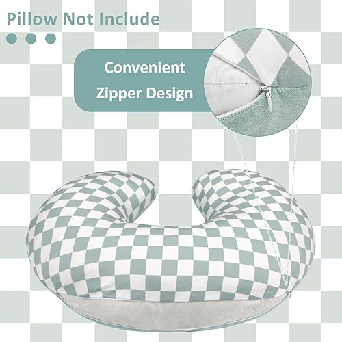 Miniatura 3 de DILIMI Funda de almohada de lactancia, funda de lactancia suave y elástica para almohada de lactancia, 1 paquete reversible extraíble para bebé niño