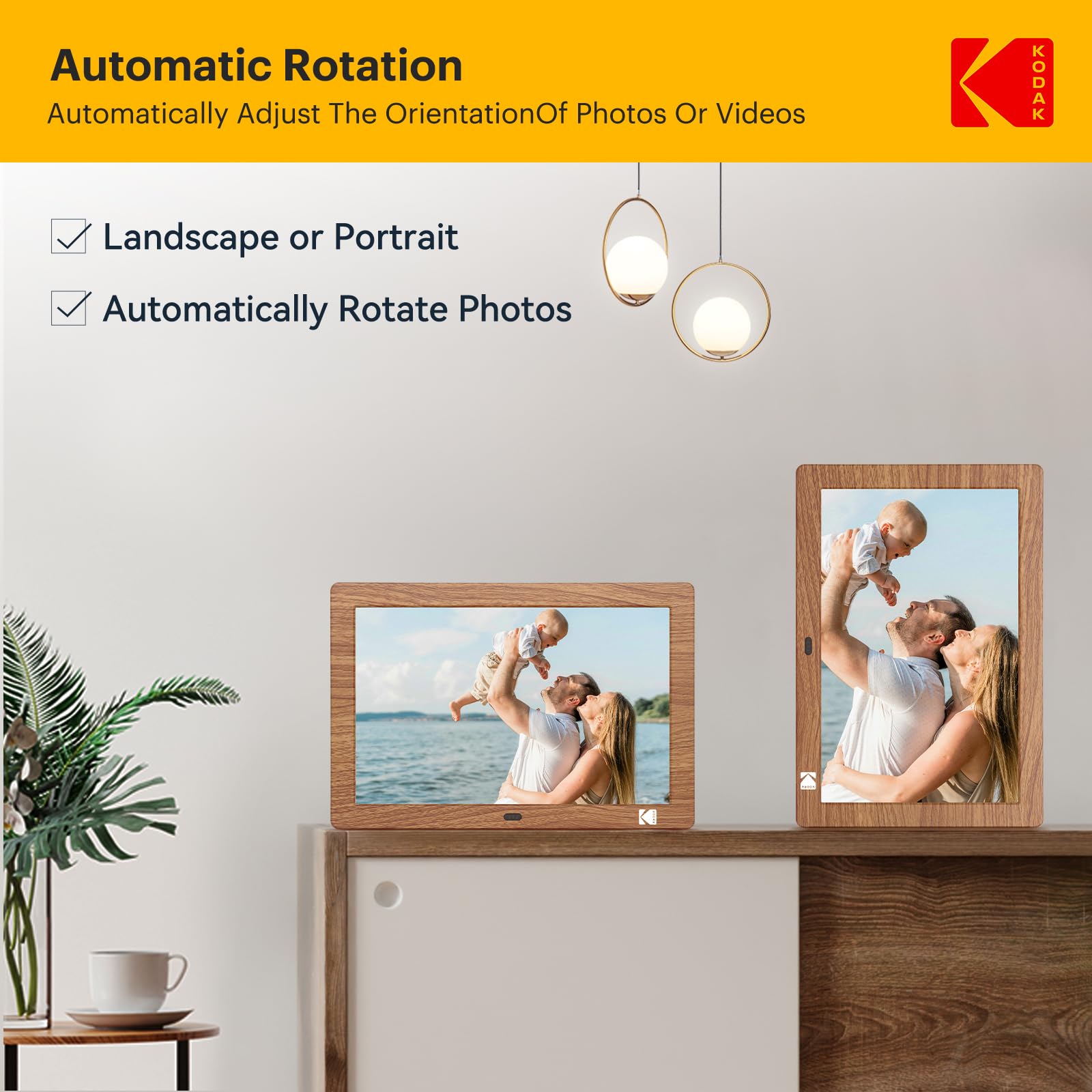 KODAK wifi デジタルフォトフレーム 8インチ Amazon | KODAK 8インチ デジタル写真フレーム リモコン付き 1280 x