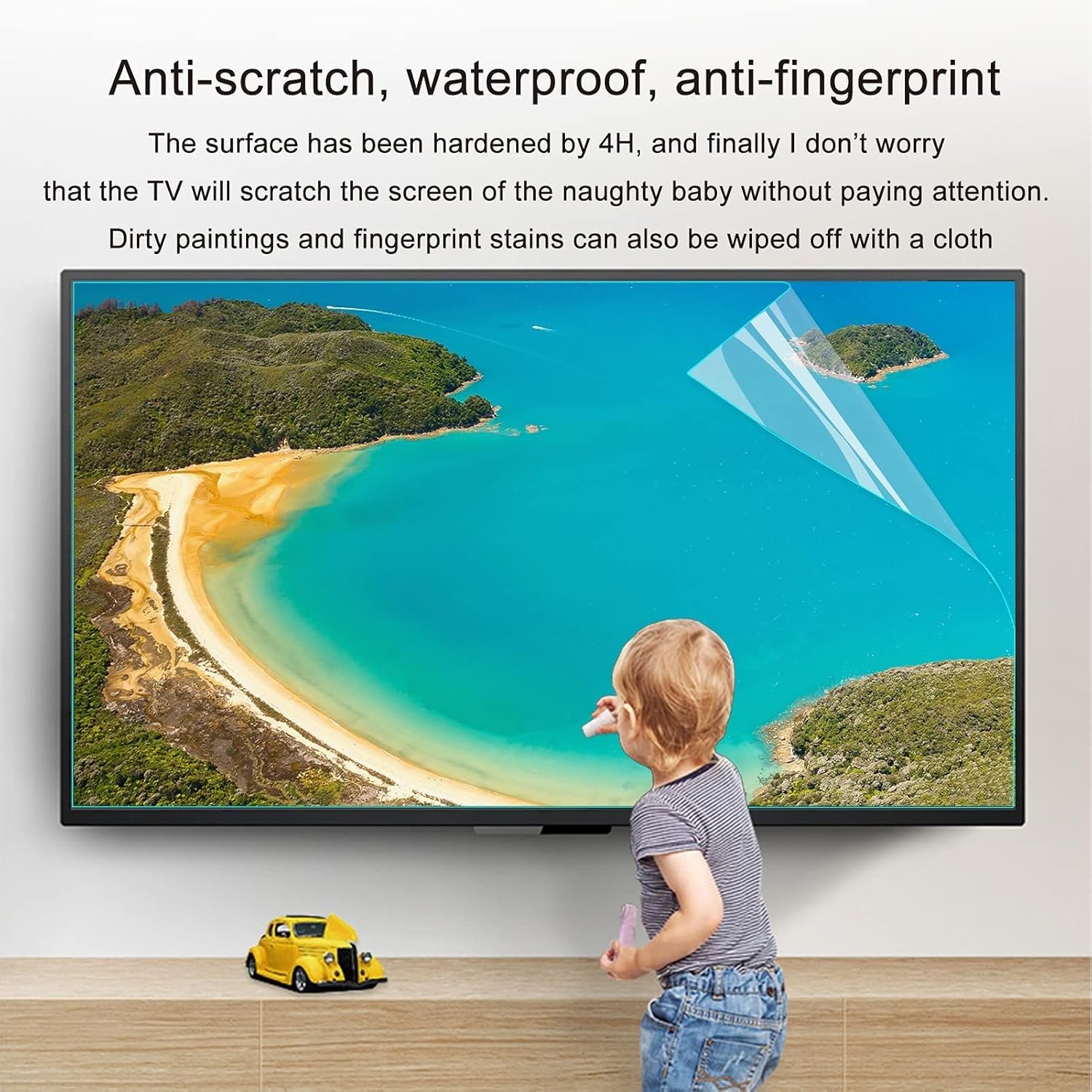 For moniteur de 32 à 52 pouces, film filtrant anti-lumière bleue TV antireflet bloquant la lumière nocive 380 420 nm for LCD LED(40in(886x498mm))