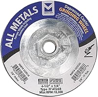 Vista 20 de Mercer Industries 621070 - 4-1/2" x 1/4" x 5/8"-11 Tipo 27 Muelas abrasivas para mampostería (paquete de 20)