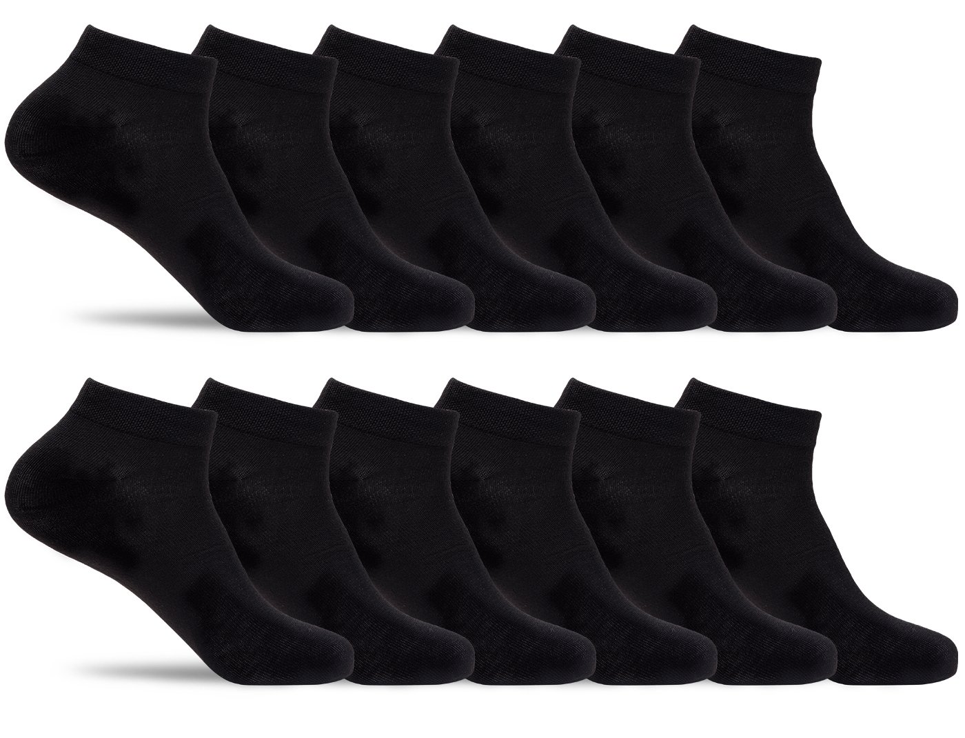 E2 ProjectMens Multipack of Ultra Thin & Lightweight Ankle Socks, Assorted Colors, Pack of 12 or 24 Pairs in Bulk