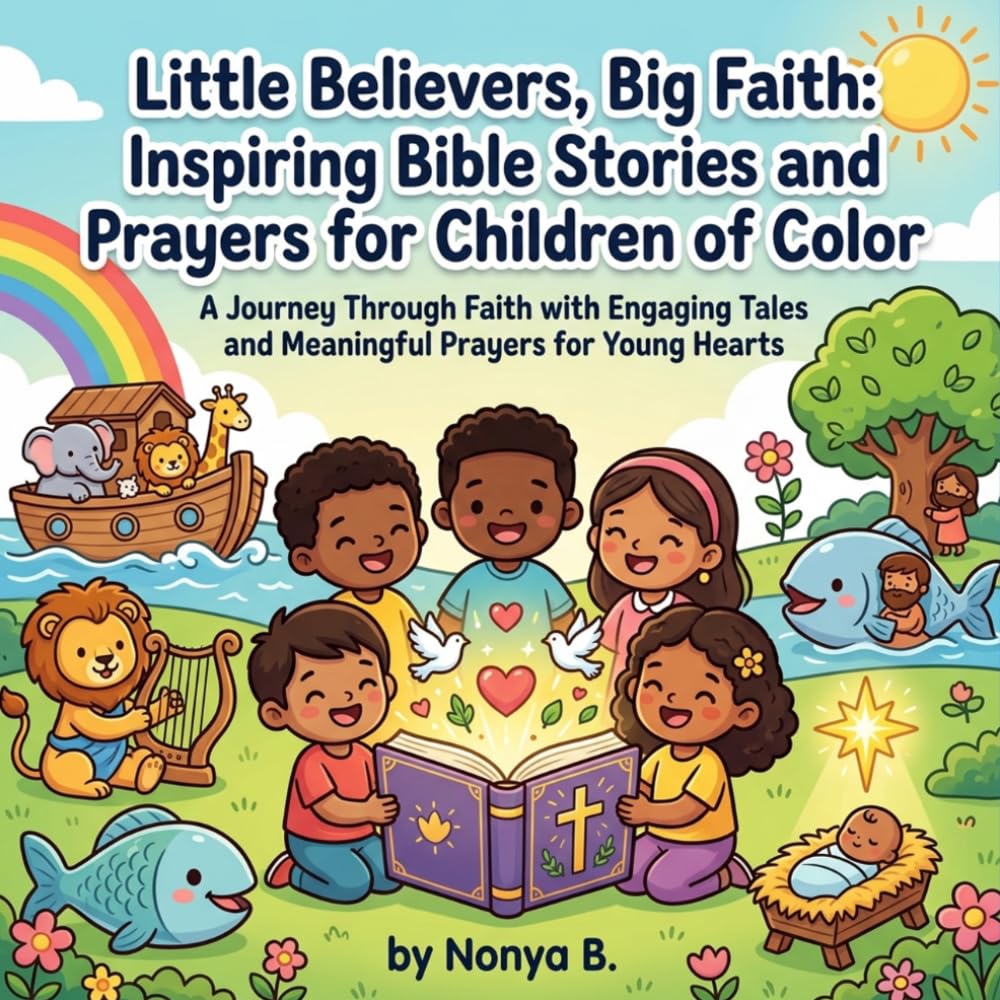 Little Believers, Big Faith: Inspiring Bible Stories and Prayers for Children of Color: Celebrate Diversity with Uplifting Devotions and Beautifully Illustrated Brown-Skin Characters