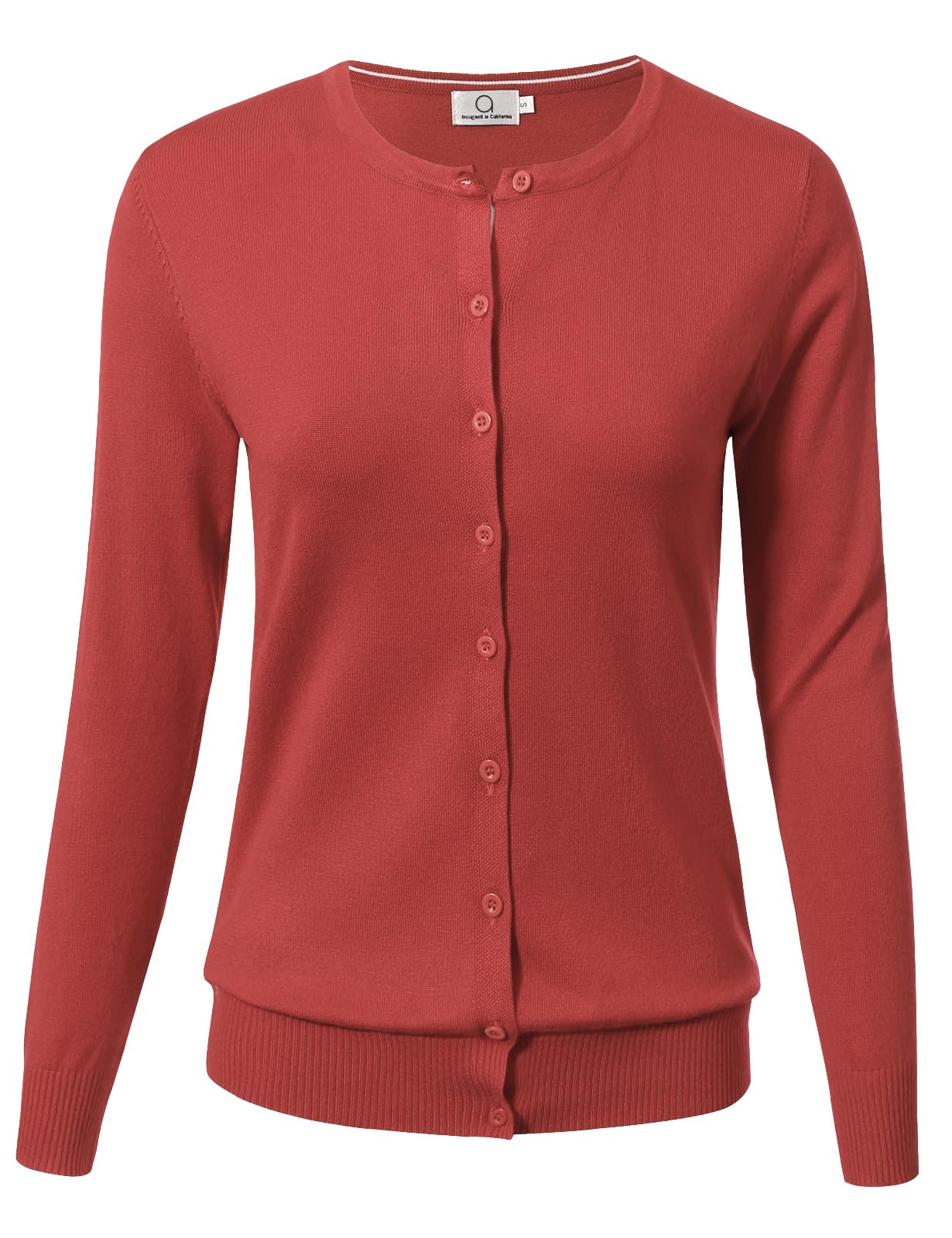 Allsense Women's Long-Sleeve Crewneck Cardigan