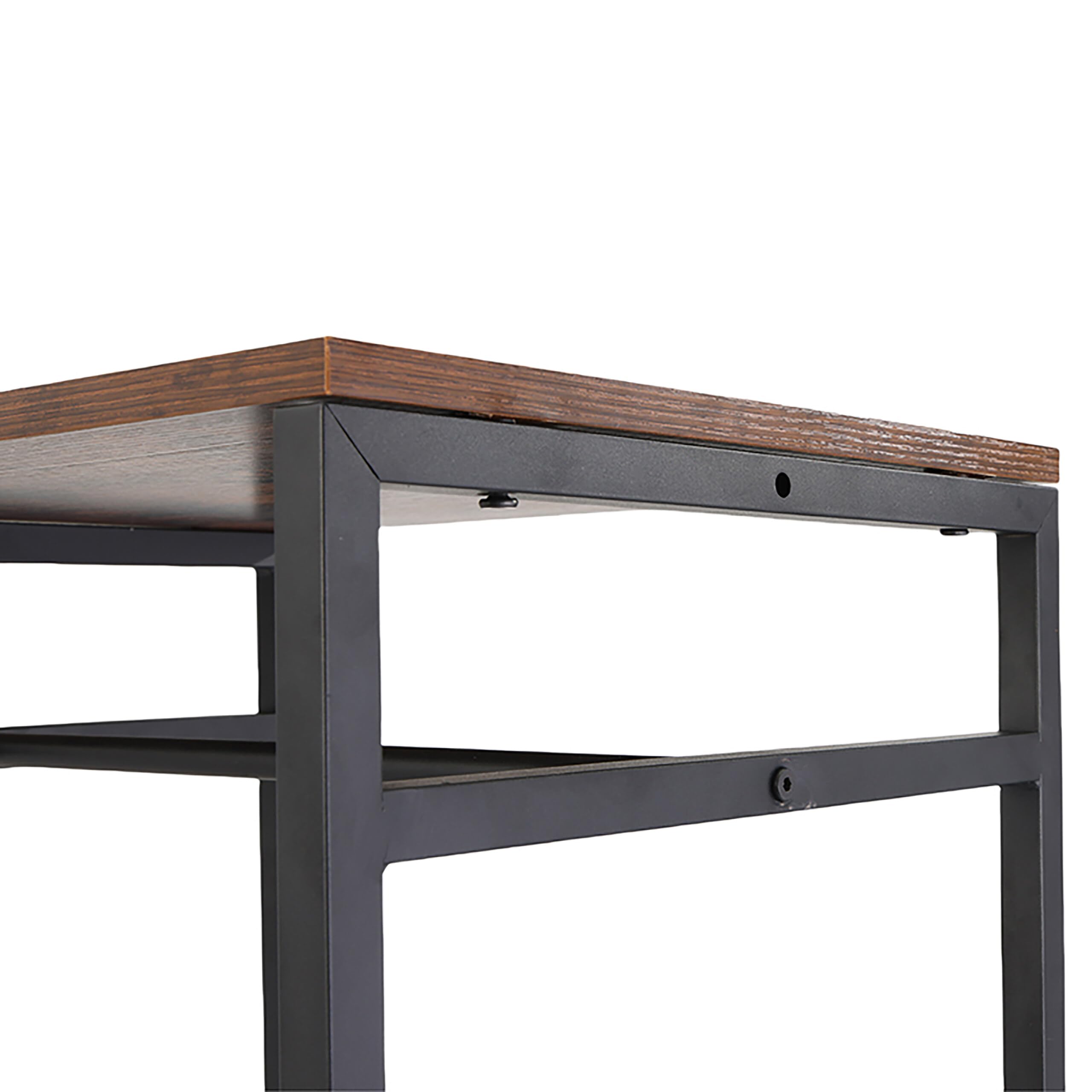 Relaxdays Armadio Aperto Appendiabiti, Guardaroba con Ripiani, Ganci e Barra, 180x141x40 cm, MDF e Ferro, Nero Marrone