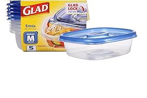 Glad Essentials, Medium Square Food Storage Containers with Lids