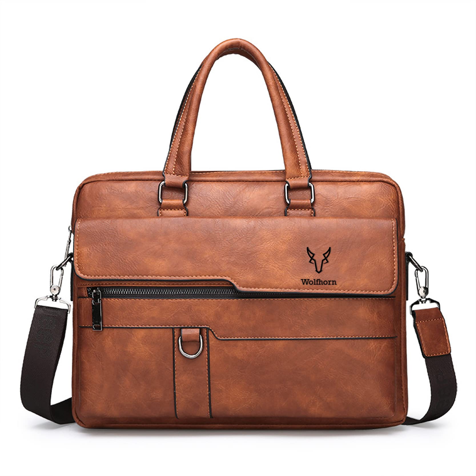 Wolfhorn LUXURIOUS Handcrafted Laptop Messenger Leather Bag | Elegant and Spacious with Sleek and Sophisticated Design, Perfect for Professionals | (Khaki) (B0BZFV453L) Amazon Price History, Amazon Price Tracker