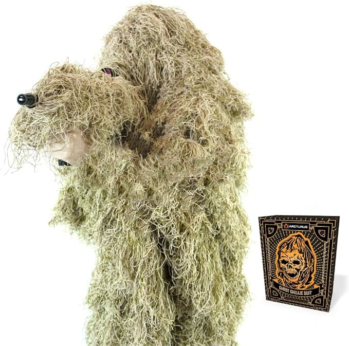 Arcturus Ghost Ghillie Suit & Ponchos for Men | Dense, Double-Stitched Design | Superior Camo Hunting Clothes for Men, Hunters, Military, Sniper Airsoft and Paintball