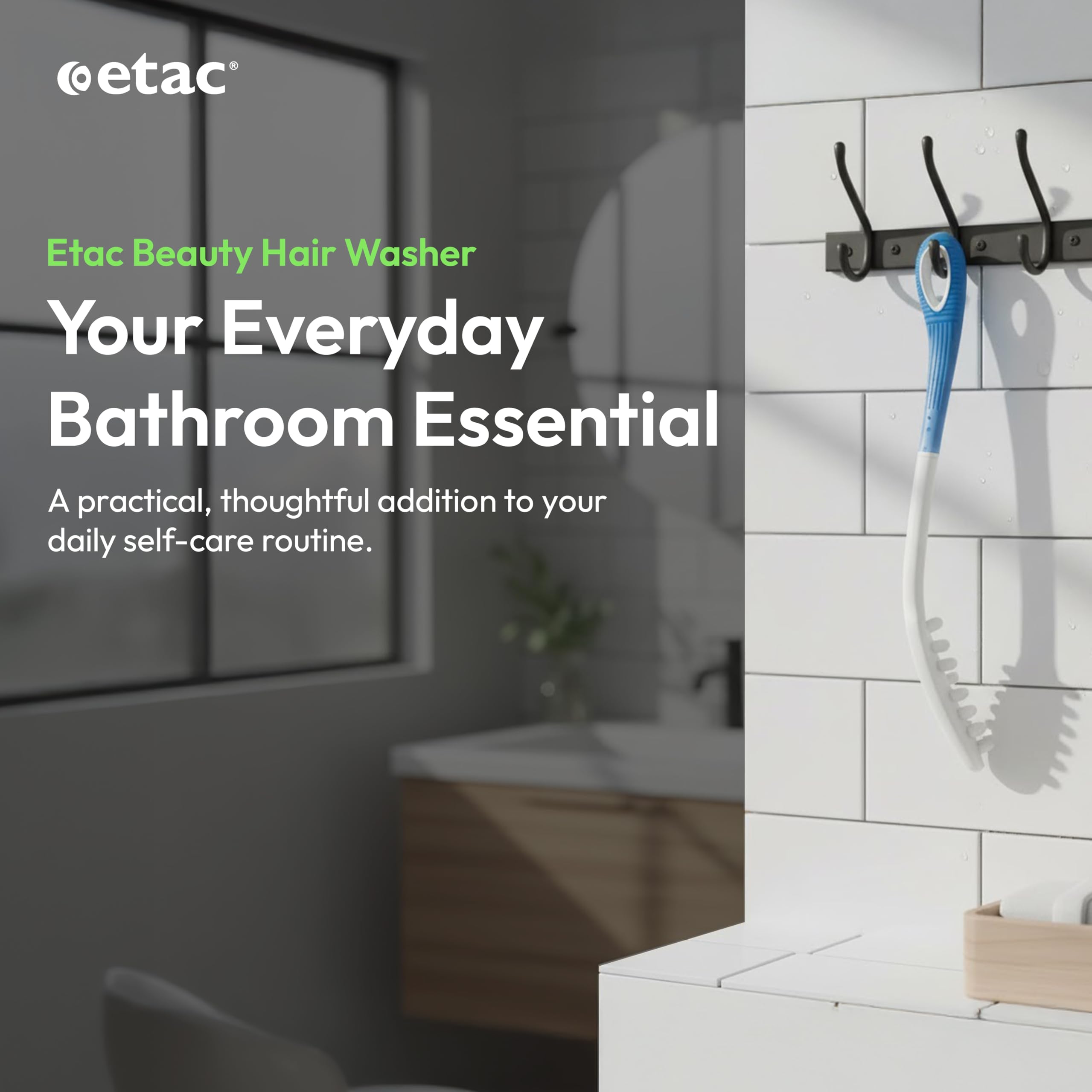 Etac Long Handled Beauty Hair Washer (Eligible for VAT relief in the UK), Bathing Aid, For Elderly/Injured/Handicapped, Provides Bathroom Assistance