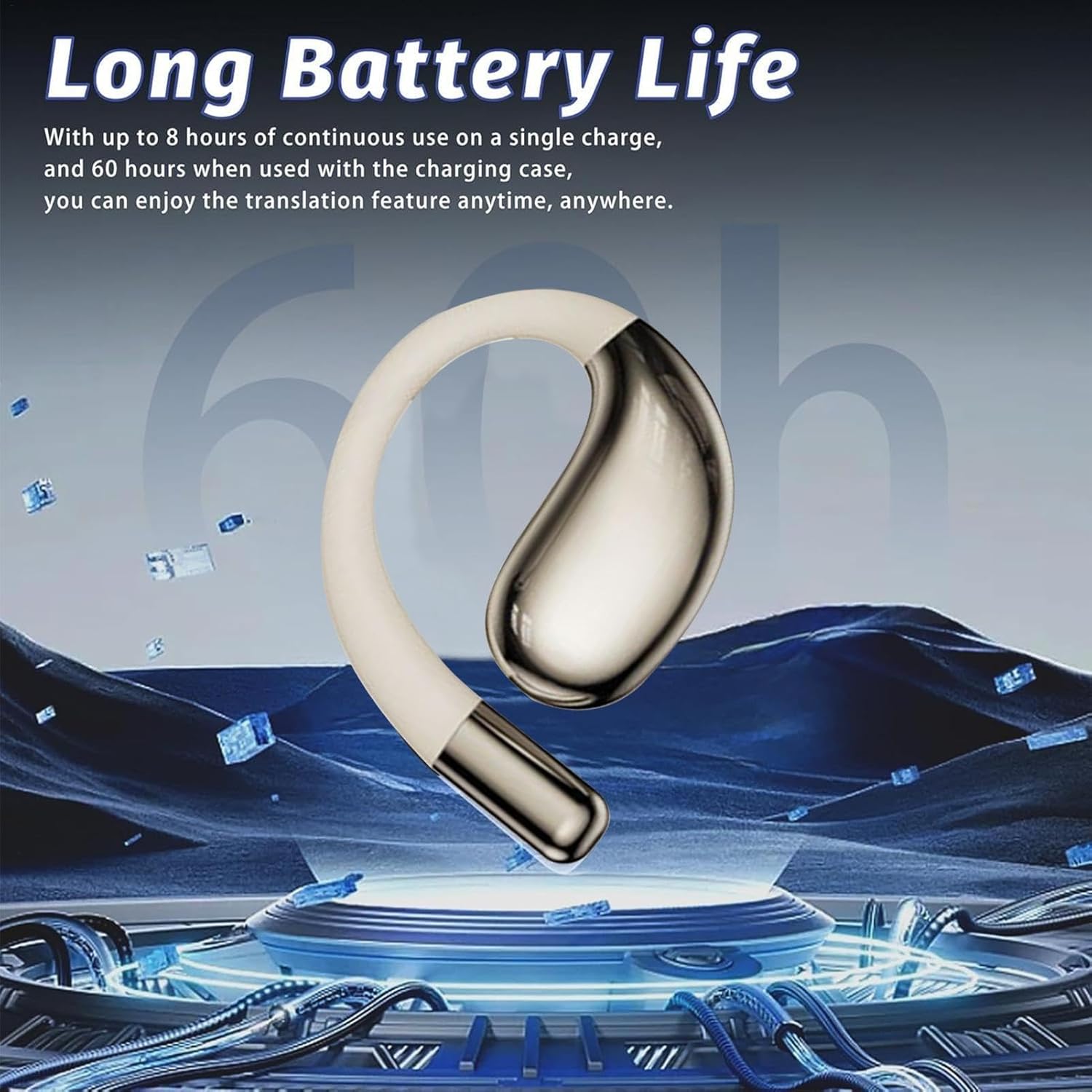 AI Translator Earbuds, 144 Languages AI Translator Earphone, AI Translator Earbuds, AI Real-Time Translator Earbuds,for Travel Learning