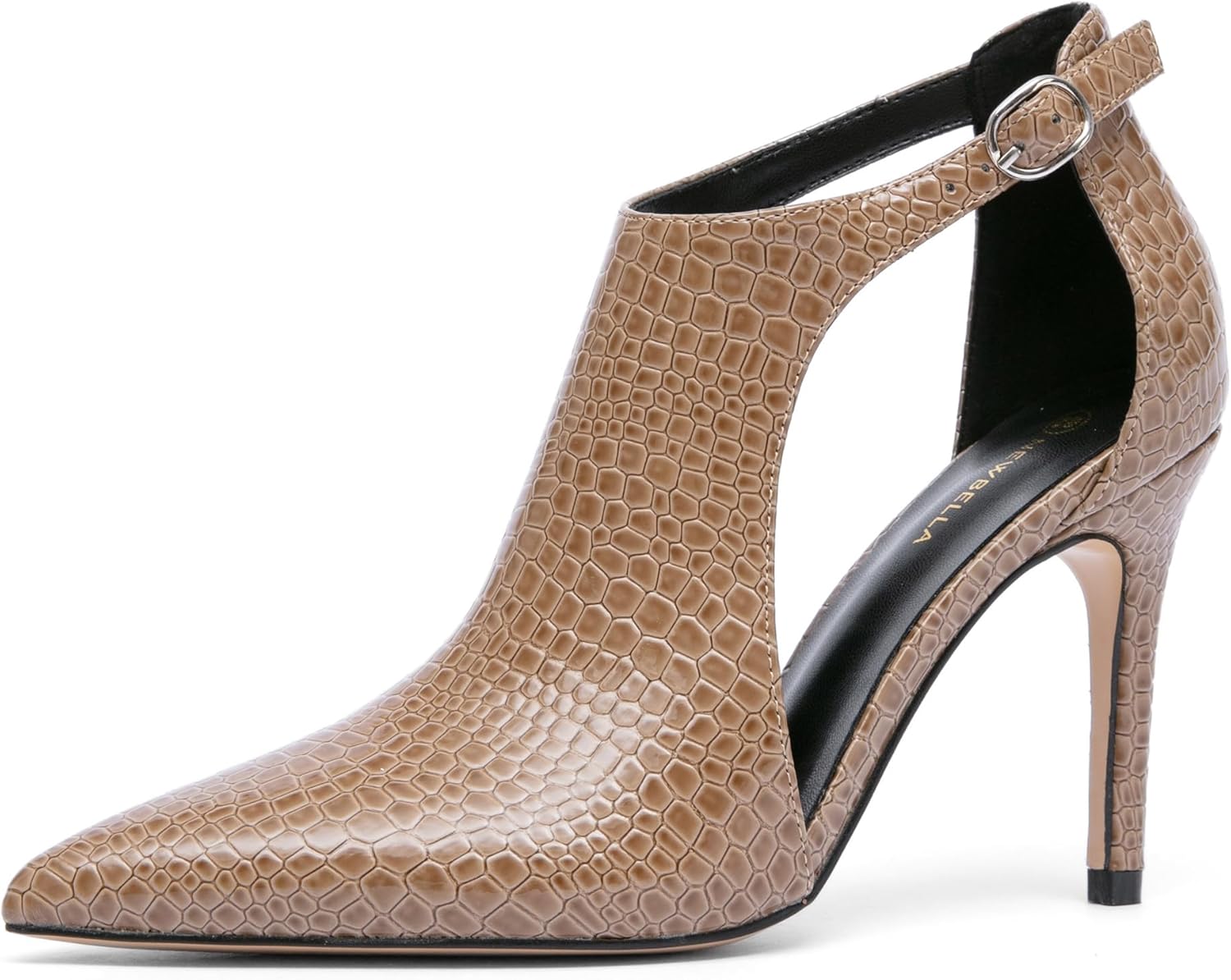 NEWBELLA Women's Closed Instep Hollow Pumps - Pointed Toe Heeled Sandals with Stiletto Heel, Versatile Casual High Heels for Everyday Wear & Commute