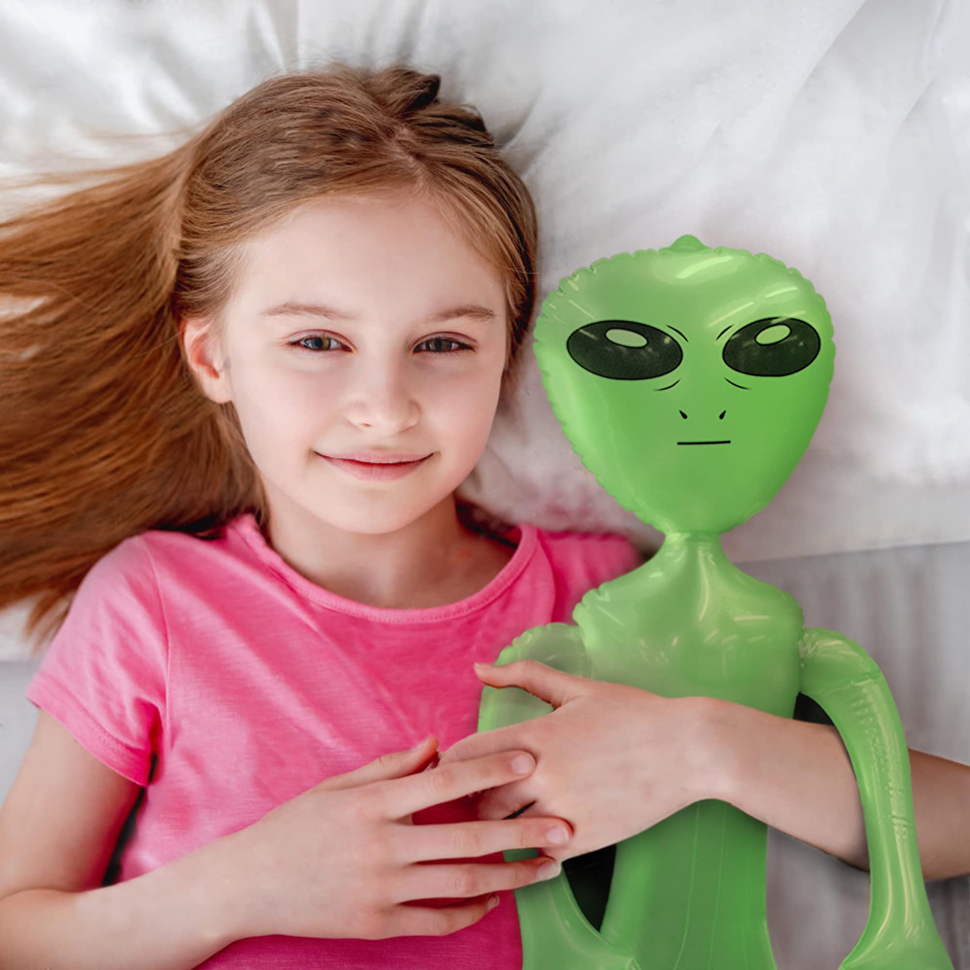 16pcs Halloween Green Alien Balloons - 32 Inch Inflatable Foil Balloons For Space Party Decor - View #10