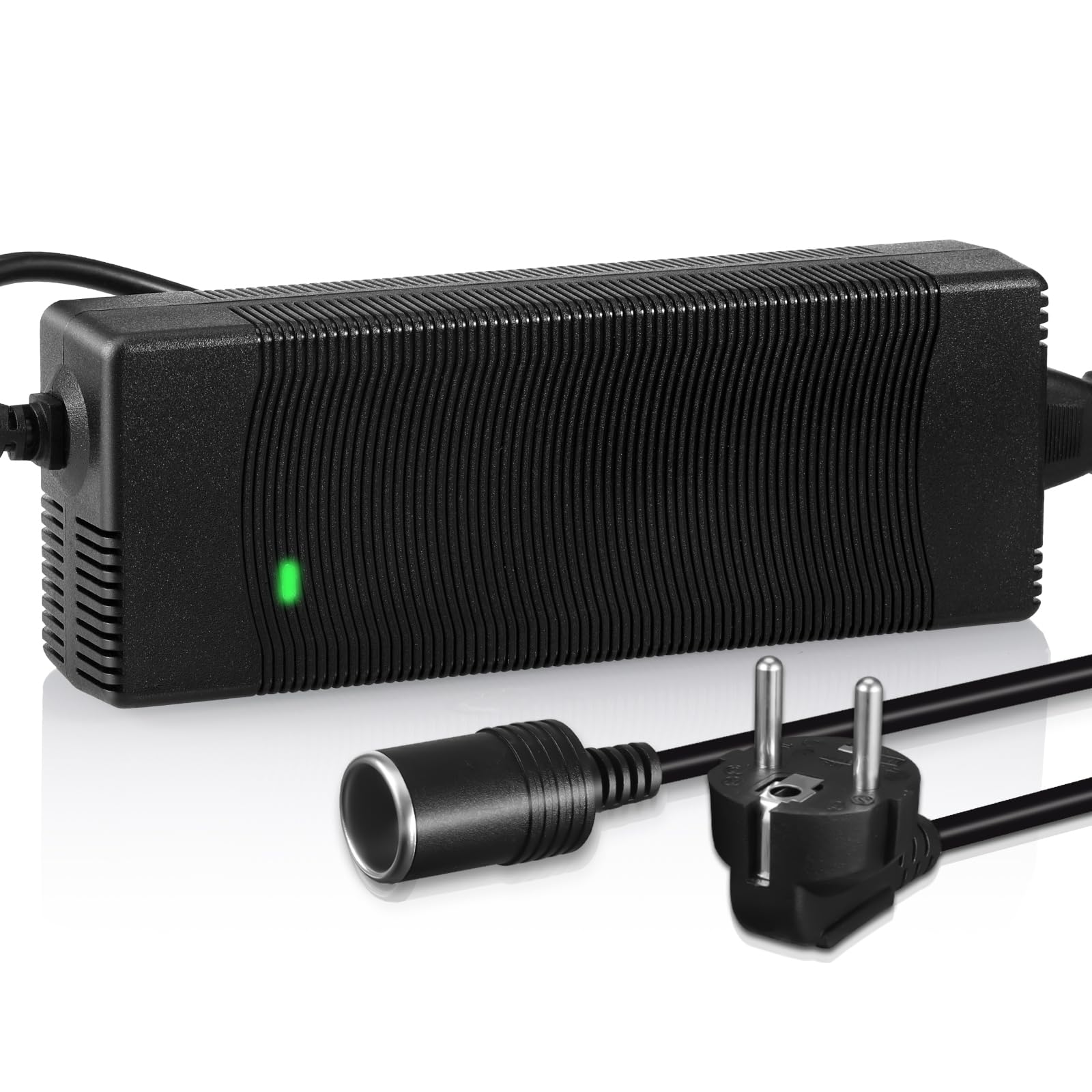 Wyxron Spannungswandler 230v auf 12v, Kfz Netzadapter 12V 15A Netzteil 180W Max Wechselrichter Adapter Zigarettenanzünder Steckdose, für Kühlbox/Autoausrüstung