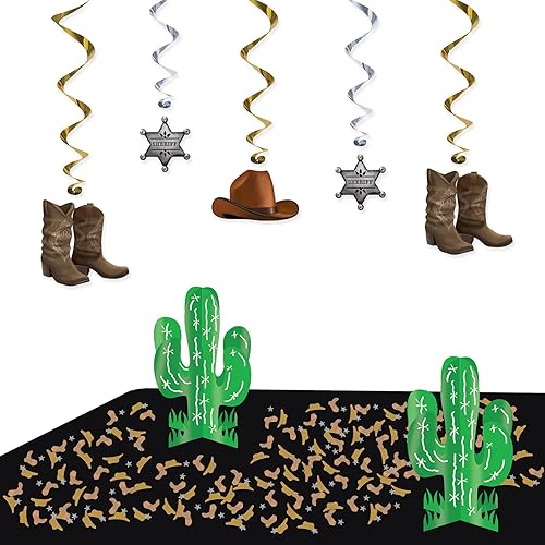 Miniatura 4 de Fanci-Fetti Western Icons (copper, gold, silver) Party Accessory (1 count) (1 Oz/Pkg)