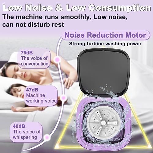Miniatura 4 de Lavadora portátil, Mini lavadora plegable de 16 litros y secadora de centrifugado, Lavadora compacta plegable, Pequeña lavadora de lavandería