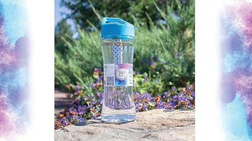 Miniatura 2 de New Wave Enviro Botella de agua alcalina con varita de acero inoxidable, capacidad de 22 onzas, botella libre de BPA, azul