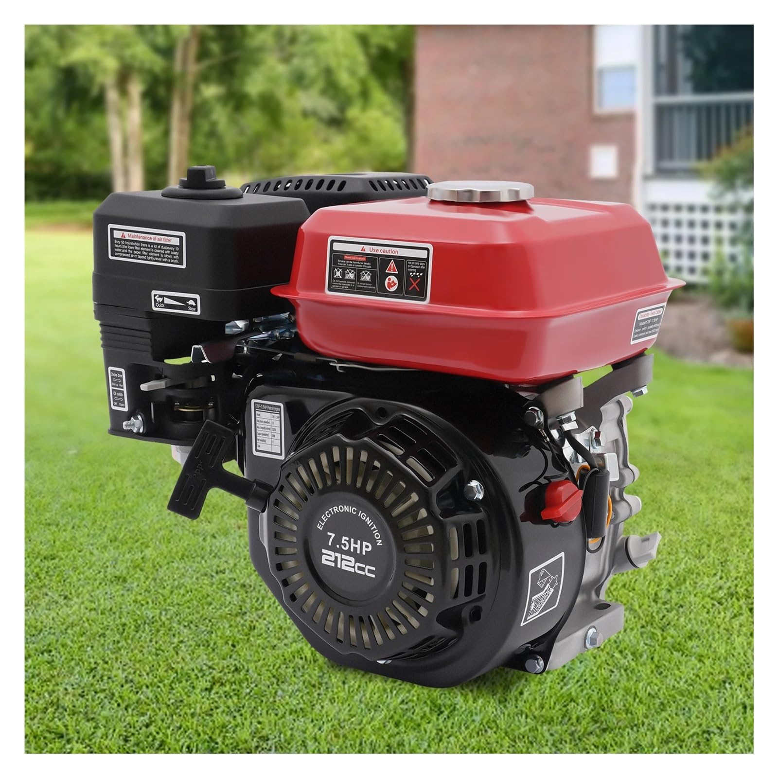 Motor Portátil A Gasolina De 4 Tiempos, Arranque Manual, Gran Potencia, Tanque Combustible, Bajo Consumo, Refrigeración por Aire, 4000 W, 7,5 HP Rendimiento Potente