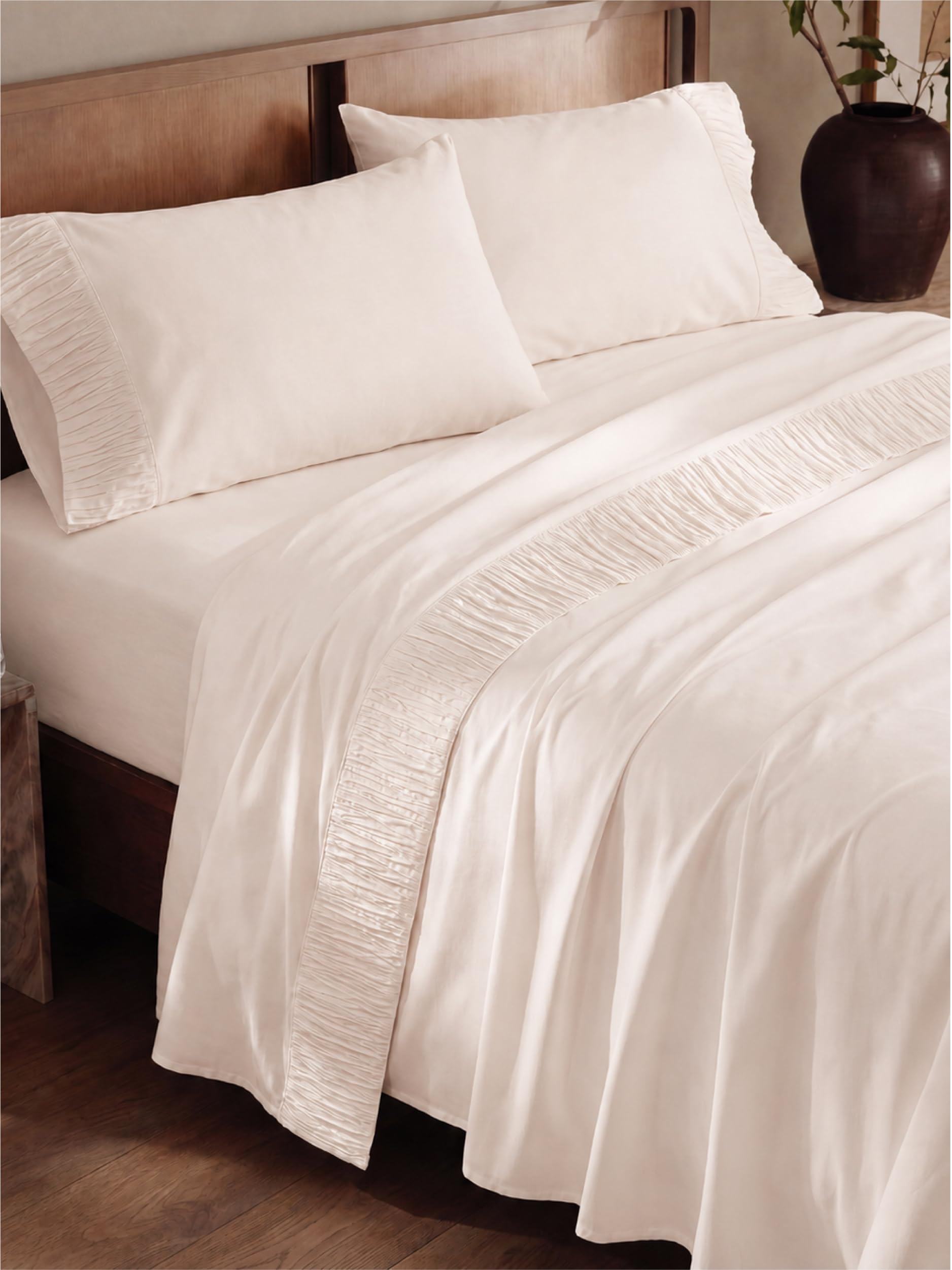 Bedsure Full Size Sheets - 4 Pieces Soft, Breathable, Cooling Bed Sheets
