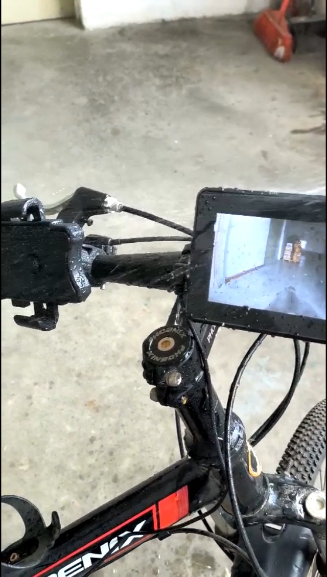 PARKVISION Miroir Vélo Avec Caméra Arrière 4,3" AHD 1080p - Enregistrement Vidéo + Carte TF 64Go Incluse