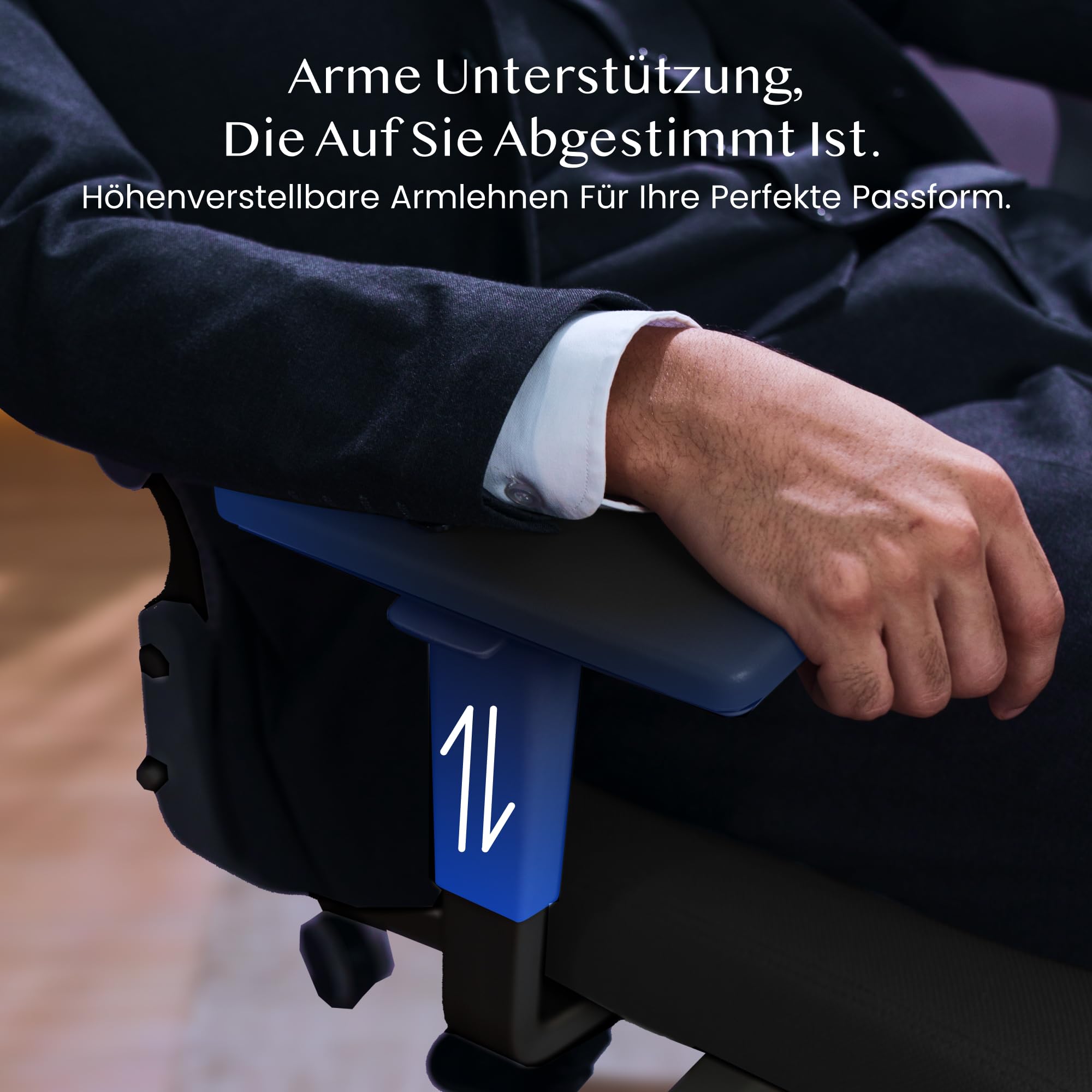 FLEXISPOT Ergonomischer Bürostuhl Foldex, Klappbarer Bürostuhl für Kleine Räume mit Lendenwirbelstütze, Höhenverstellbaren Armlehnen, 2D Kopfstütze, Fußstütze, Schwarz