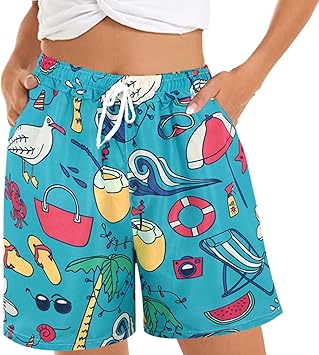 Amazon Co Jp Lutents ショートパンツ レディース 短パン スポーツパンツ ハーフパンツ ホットパンツ ビーチパンツ ヨガパンツ 水着 ルームウェア 部屋着 サーフパンツ 大きいサイズ 体型カバー 日常 旅行 水陸両用 運動 通勤 浜辺 砂浜 女性のカジュアルショーツ夏の