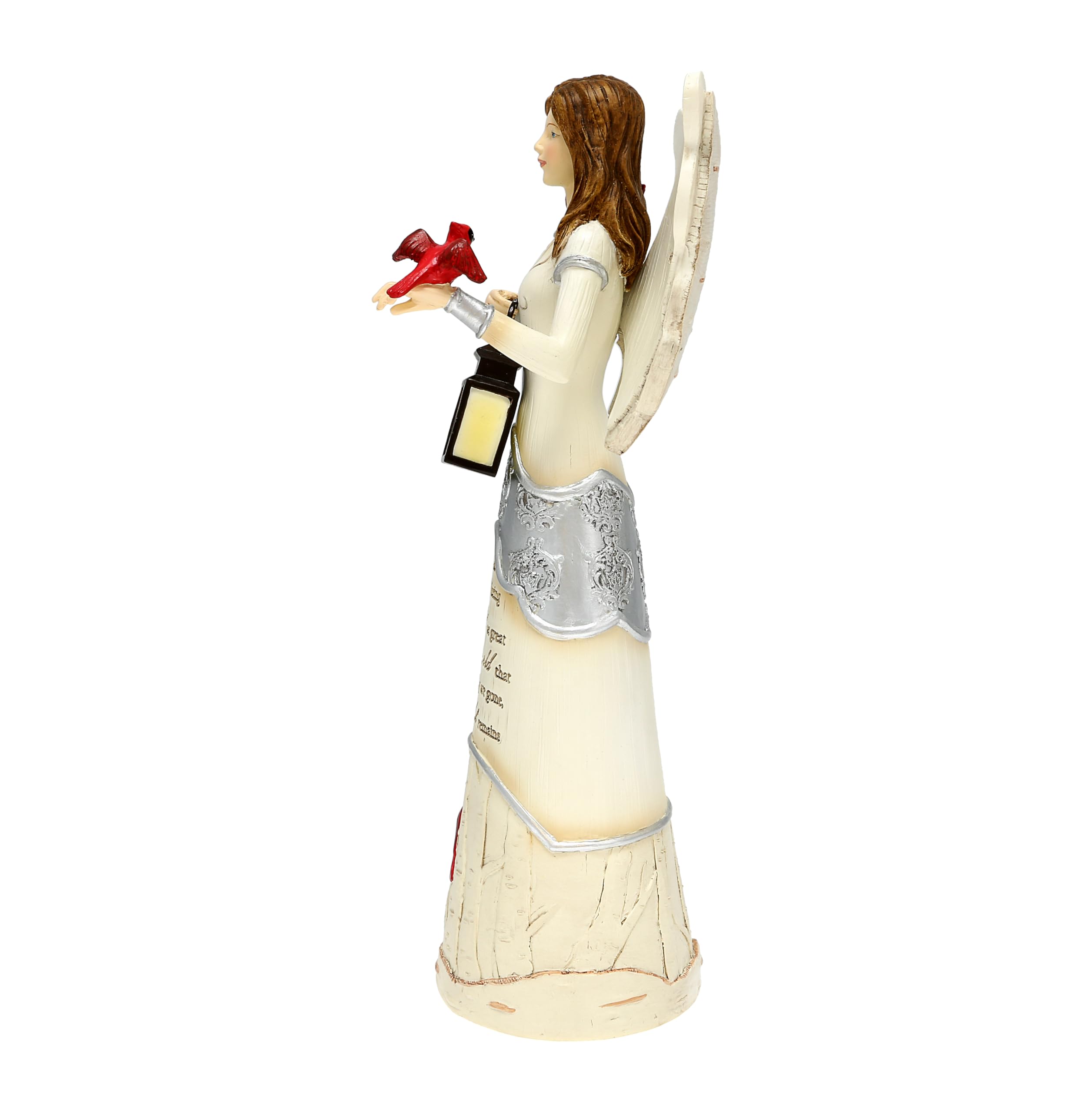 Pavilion Gift Company - Statuetta In Resina Con Uccellini 7,6 Cm, Dipinta A Mano, Con Scritta 'Wonderful Godmother', Panna