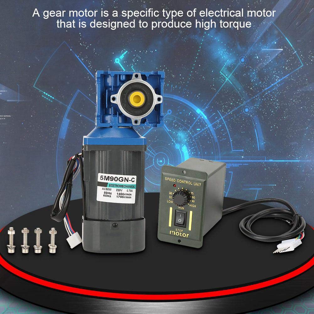 90 W przekładnia ślimakowa silnik CW CCW z regulatorem prędkości obrotowej AC 220 V (60 K)