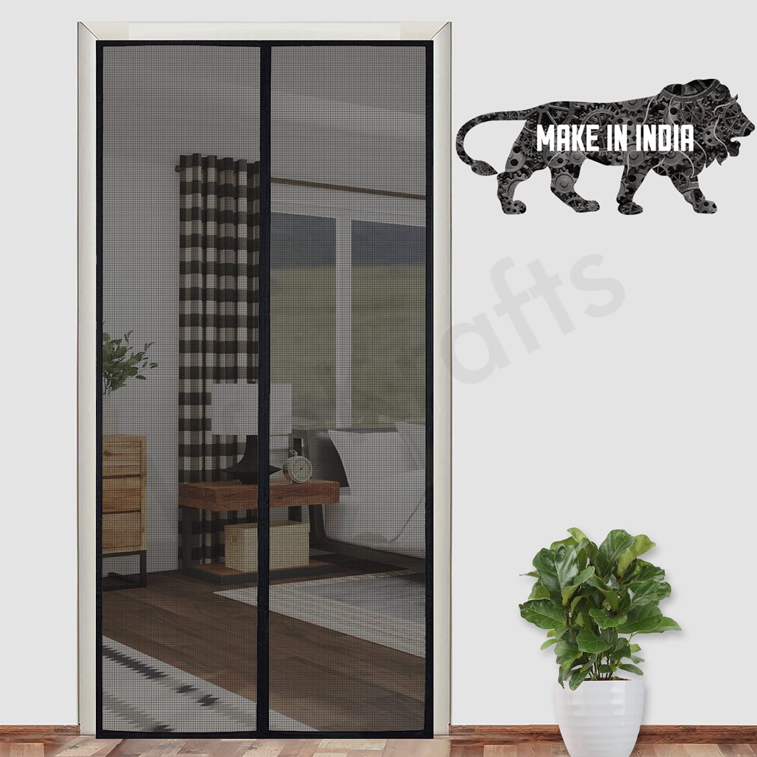 LifeKrafts Polyester Mosquito Net for Door Mosquito Curtain