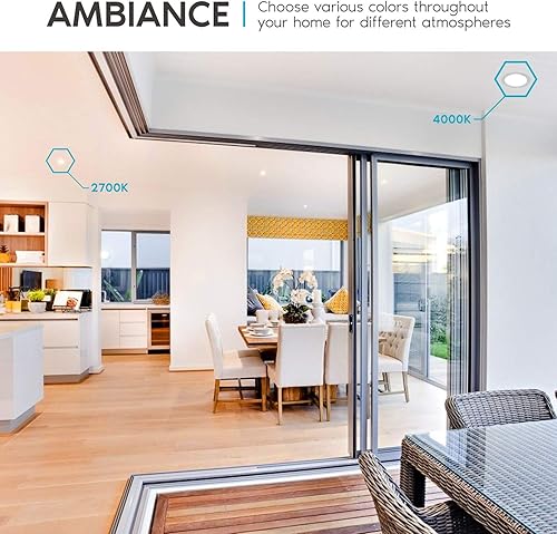 Miniatura 6 de LUXRITE Paquete de 16 luces empotrables LED ultrafinas de 6 pulgadas con caja de conexión, 12 W, temperatura de color seleccionable 2700 K  3000 K