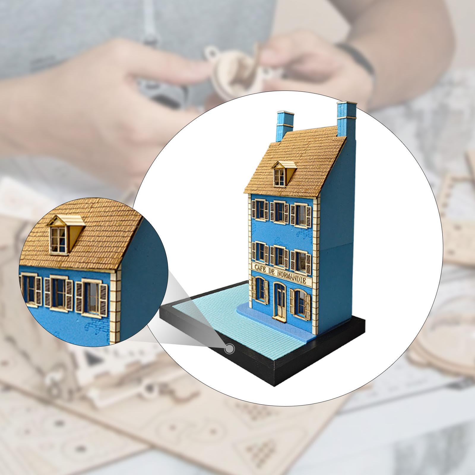 Modellino di Edificio in Ho 1/35 per Plastici Ferroviari E Paesaggi, 30cmx20cmx446cm