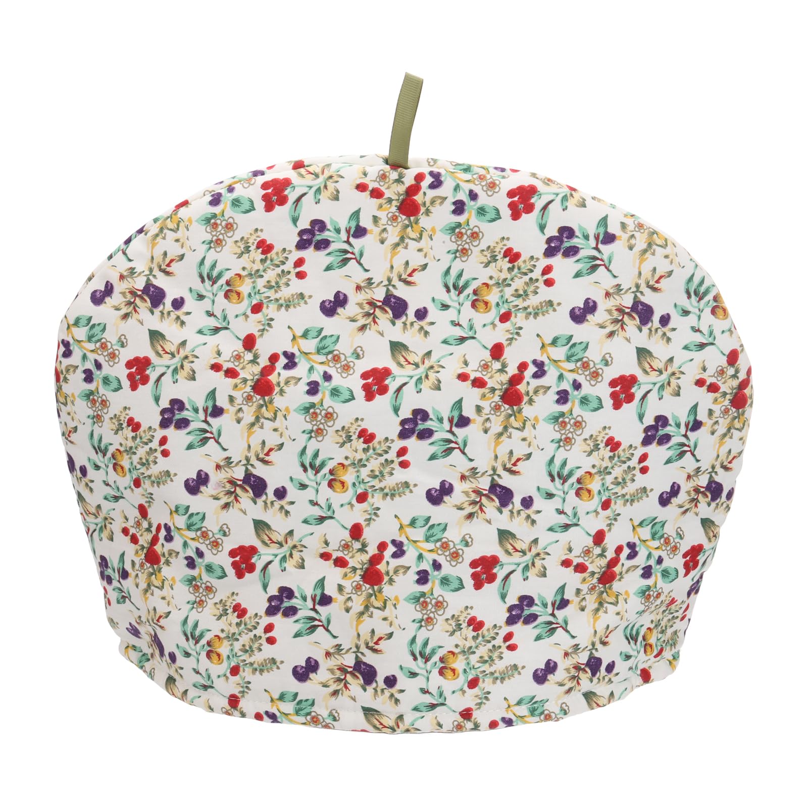uxcell Cotton Tea Cozy, Vintage Floral Teapot Cover, 13x10" Insulated Handmade Tea Cozy Cover for Teapot Keeps Warm Dust Multi-Color for Tea Sets Home Kitchen Decor, Green Purple Flowers