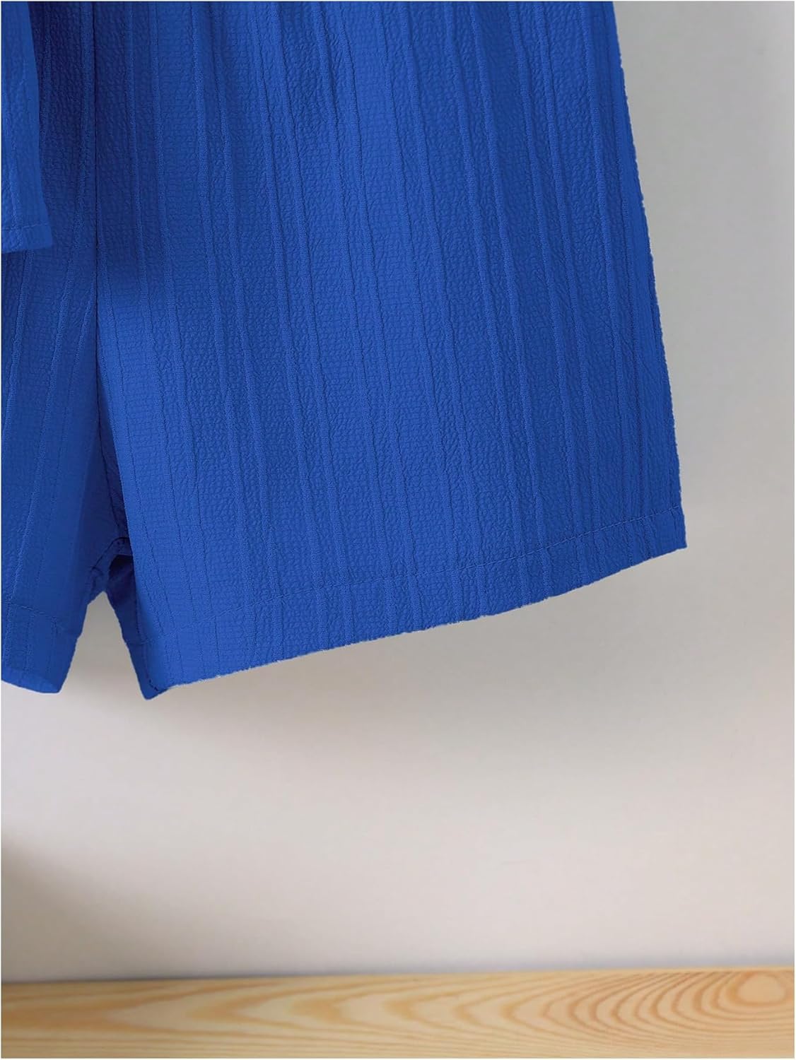 SweatyRocks Boy's 2 Piece Summer Vacation Outfits Short Sleeve Collar Button Down Shirt and Shorts Clothing Set - Image 4