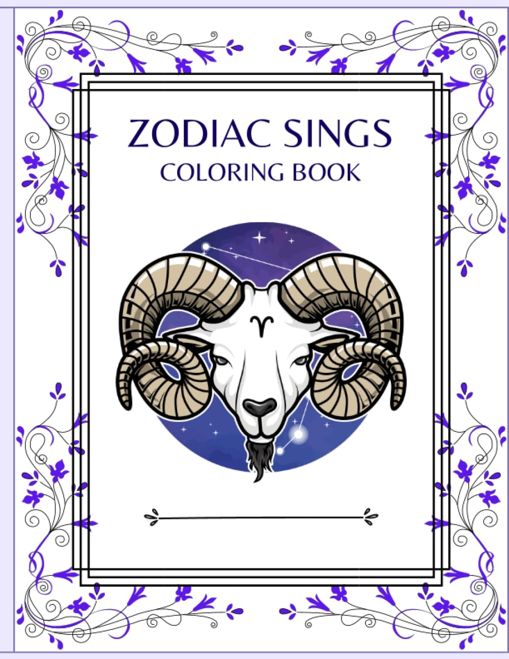 Coloring Book Zodiac: 12 pages with zodiac signs 8.5x11 - Learn Zodiacs