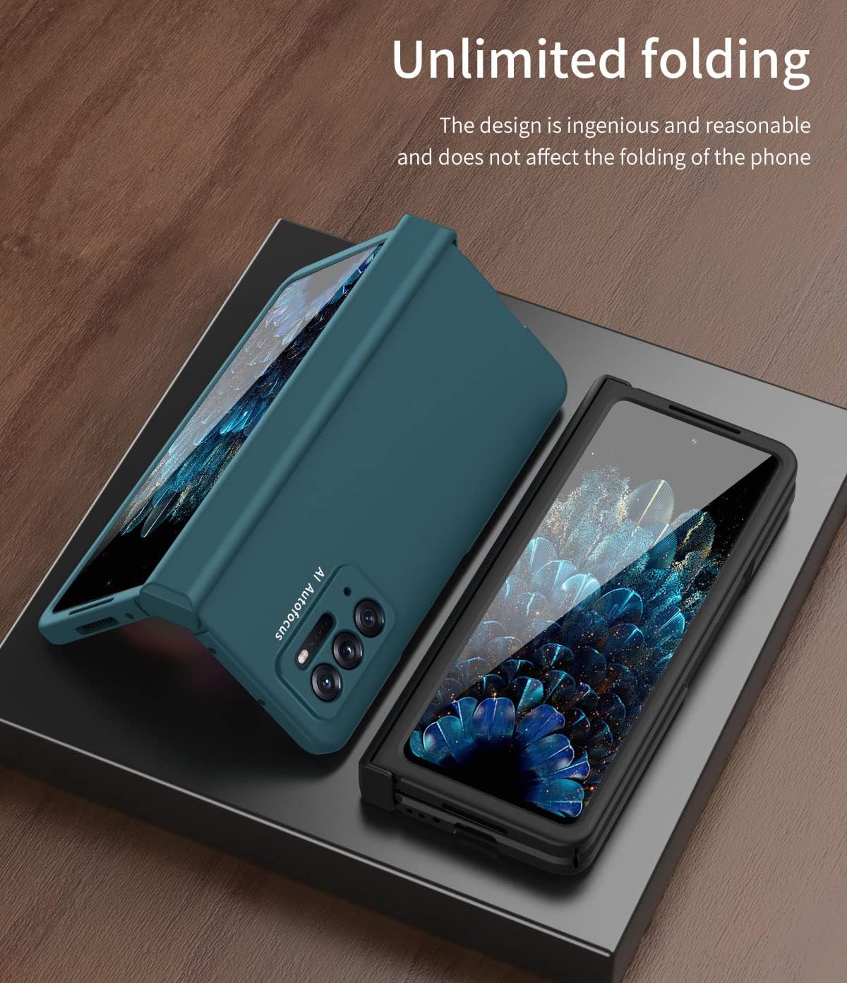 Compatible with OPPO Find N 7.1" 2021 Shockproof 360° Full Protection Hinge, with Tempered Glass Case Cover for Oppo Find N 7.1" 2021