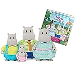 Li\'l Woodzeez - The Riverdipper Hippo Family - Set of 4 Collectible Posable Hippo Figures with Storybook for Imaginative Pretend Play - Fun Animal Toys & Gift for 3+ Years