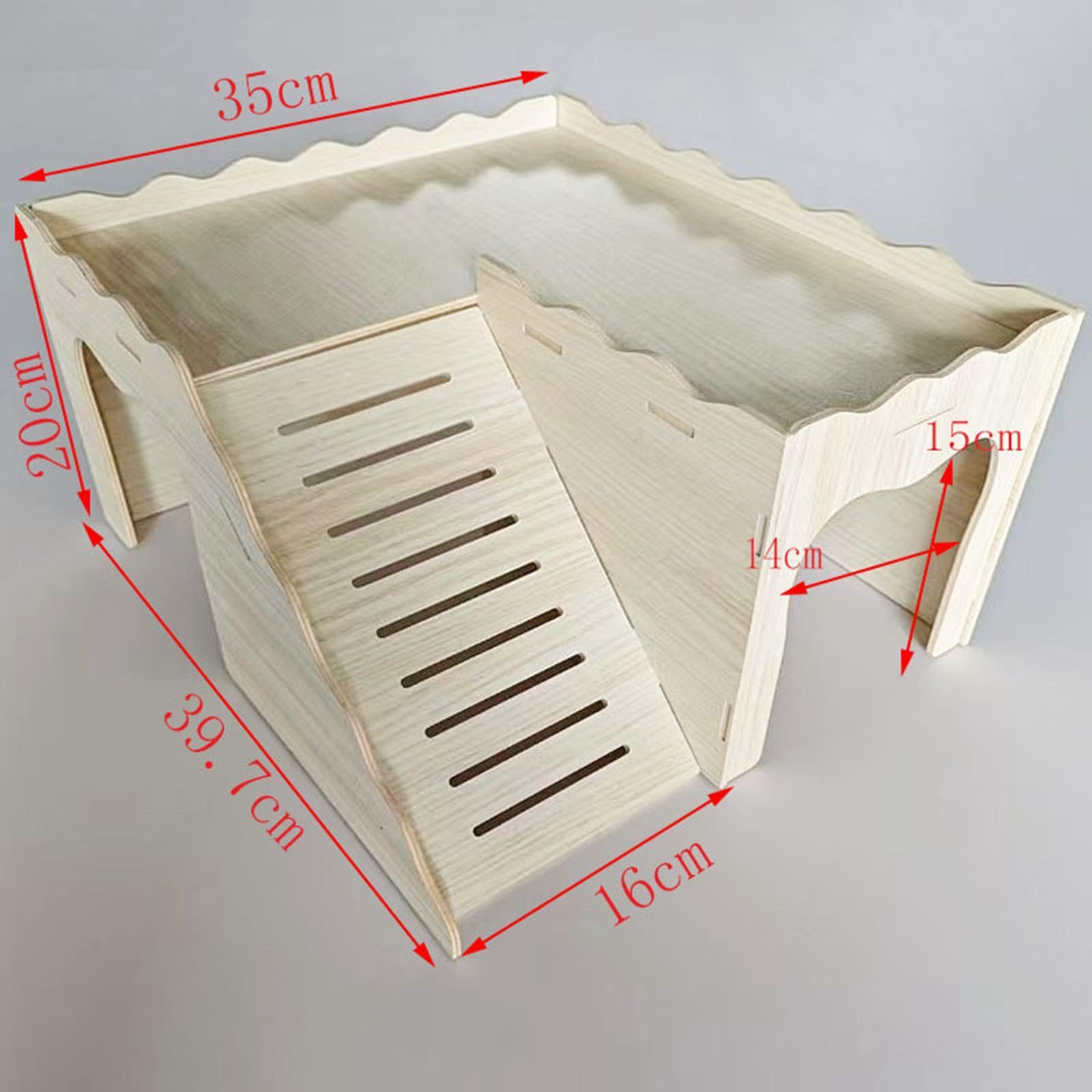 Milageto pour Hamster, Cage de pour Hamster, Jouet d'escalade, en Bois pour Cochon d'Inde, Maison pour Hamster pour Autres Petits