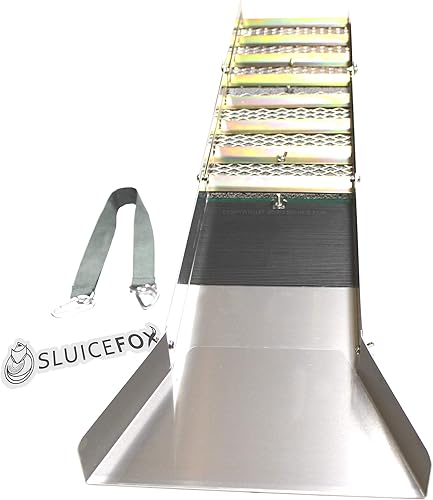 Miniatura 9 de Caja de esclusa para minería de oro Esclusa de prospección de oro de 50 pulgadas caja plegable de aluminio con musgo de mineros caja de oro grande