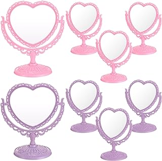 8 piezas de espejo de corazón púrpura rosa en...