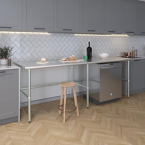 Vista 115 de Mesa de trabajo de acero inoxidable AmGood