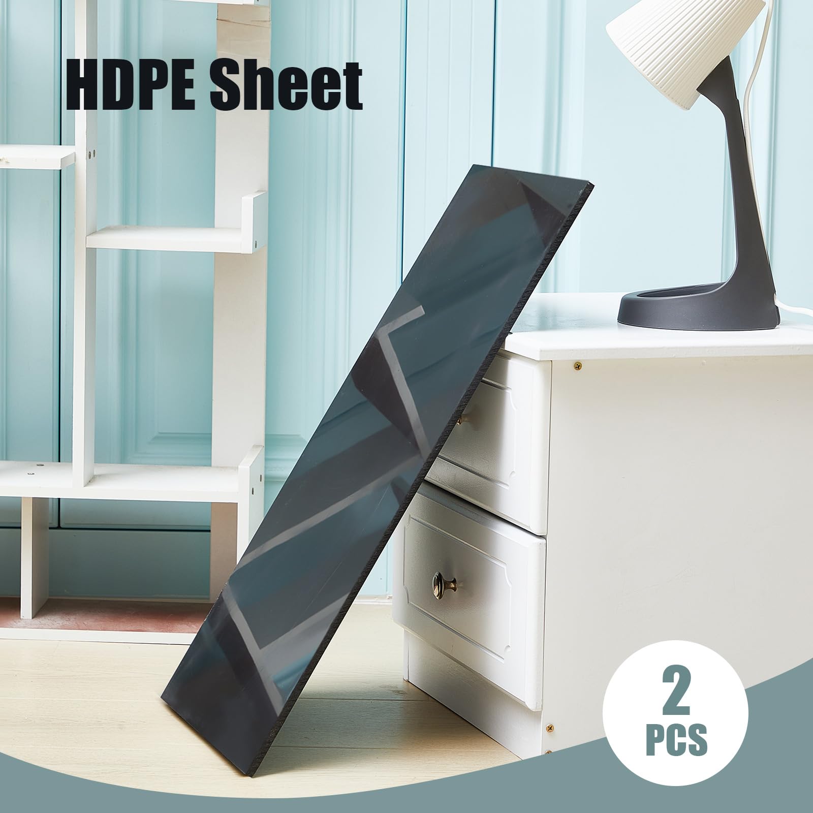 HDPE Plastic Sheets - Black (2 Pack) -7 HDPE Plastic Sheets - Black (2 Pack) -7
