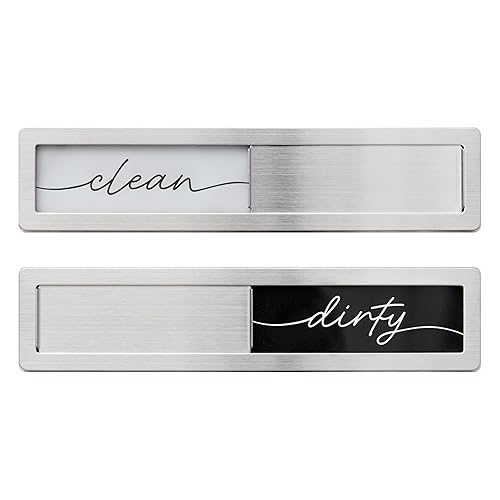 Stainless Steel Clean Dirty Magnet for Dishwasher, Black & White