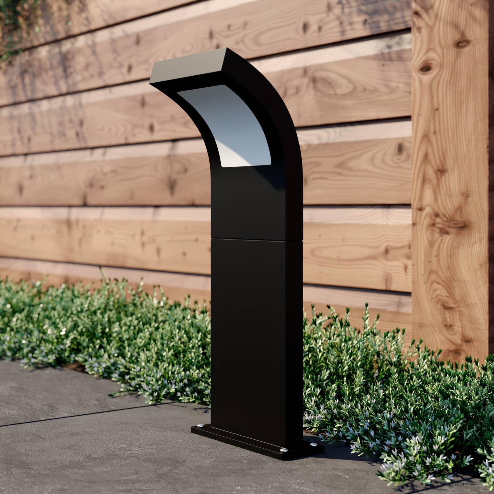 Arcchio Lampada LED da esterni (Moderno) colore Nero, in Alluminio lampadina inclusa lampioncino paletto luminoso lampada viale lampione