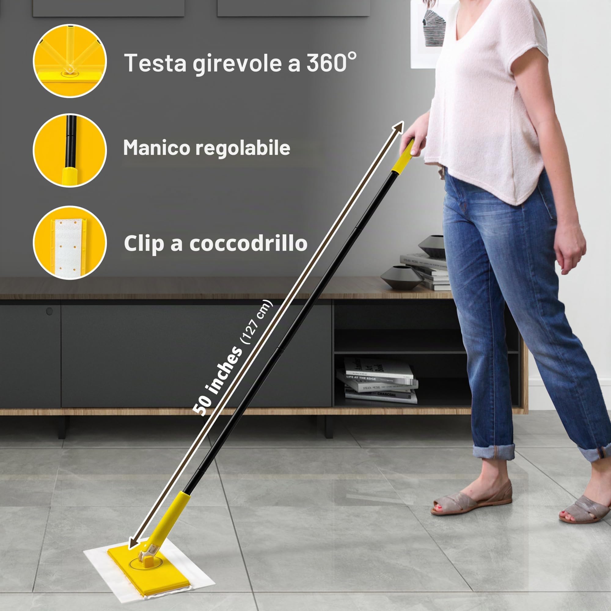 NEWE Mocio automatico per cambio panno portatile