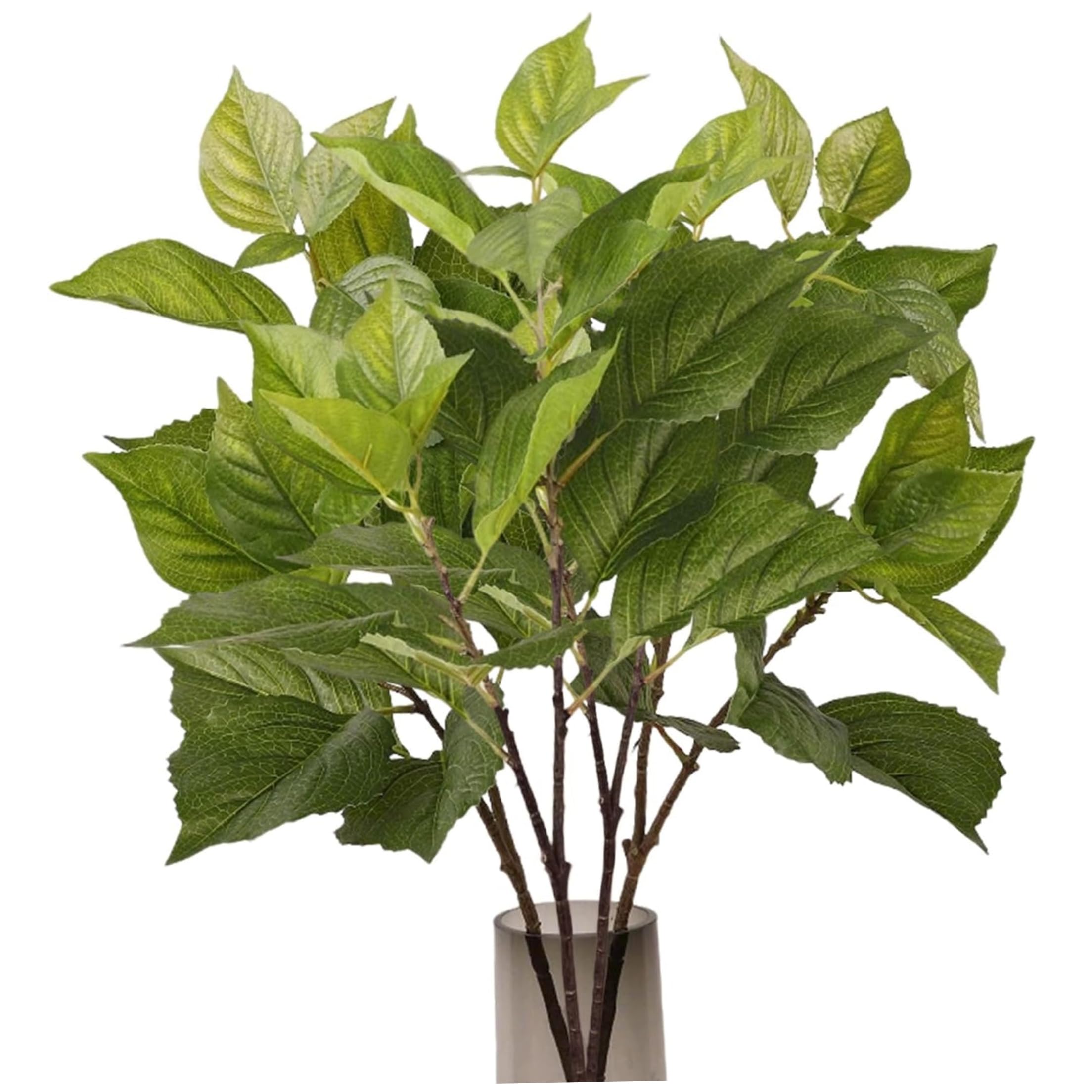 Neptuiby Hydrangea Leaves Realistic Artificial Greenery Hydrangea Faux Foliage Stems 4PCS Hoem Decor Floral Design Shop Decor 14x28.5in.