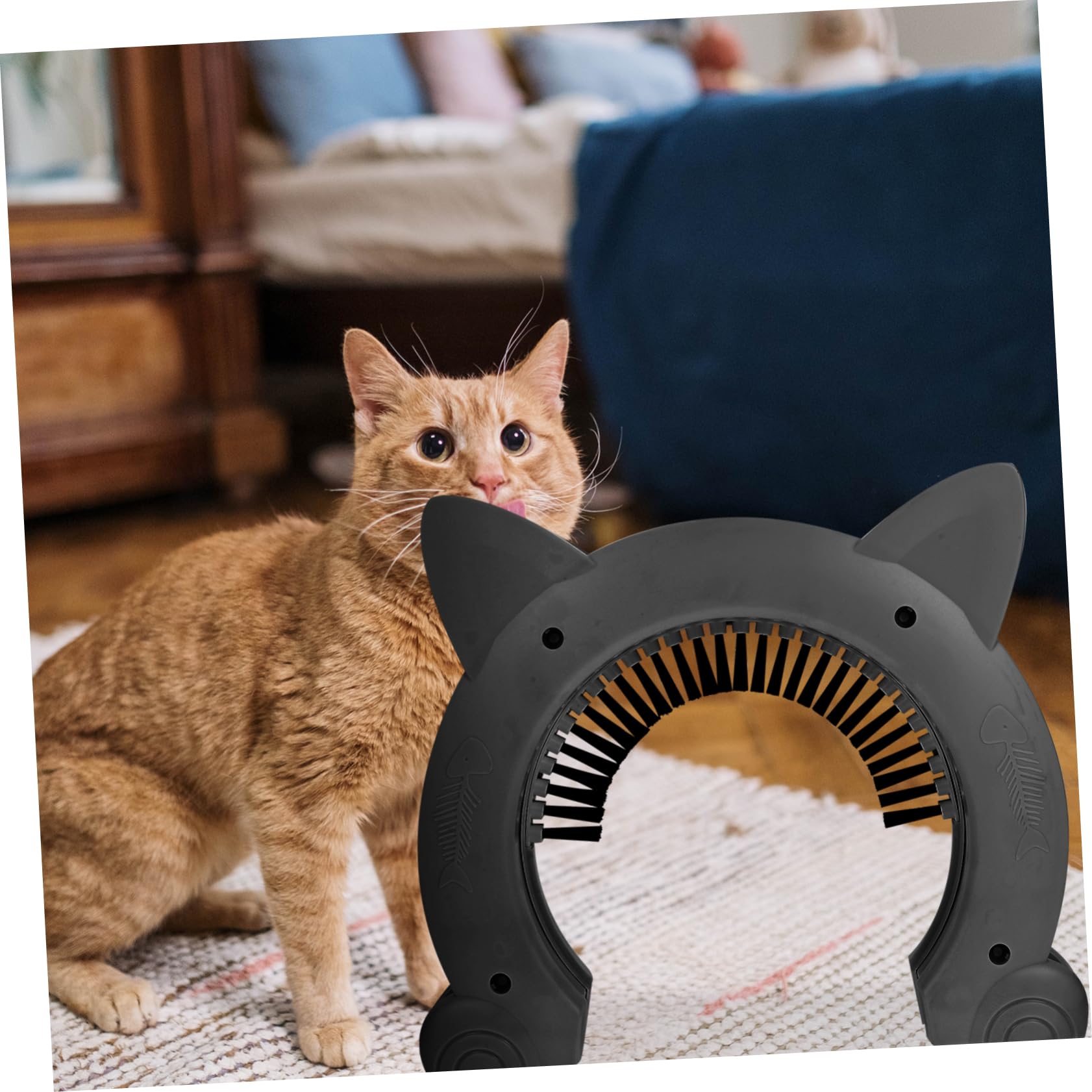 BESPORTBLE Brush Design Pet Door for Cat Plaything Easy Access Tool for Indoor Cats
